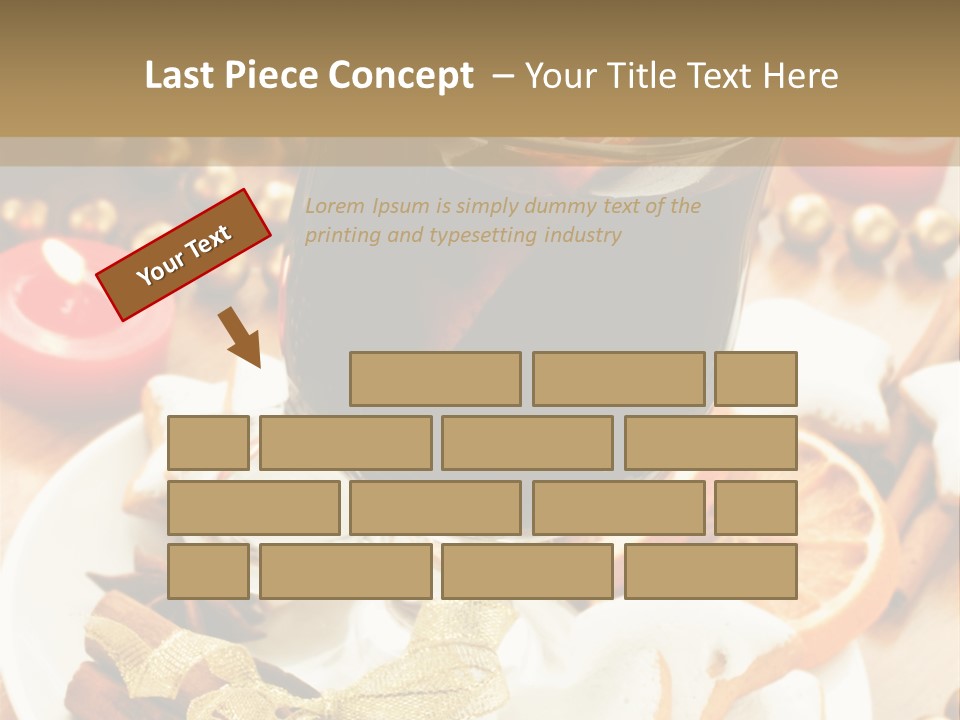 Orange Alcohol Christmas PowerPoint Template