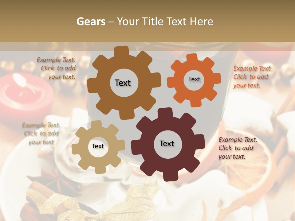 Orange Alcohol Christmas PowerPoint Template