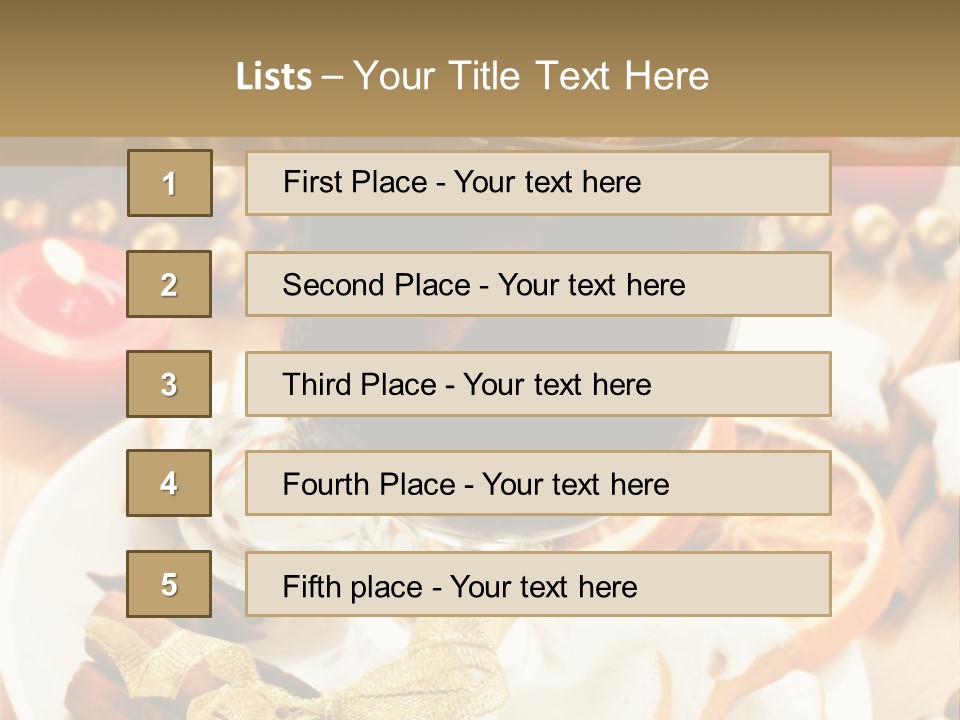 Orange Alcohol Christmas PowerPoint Template