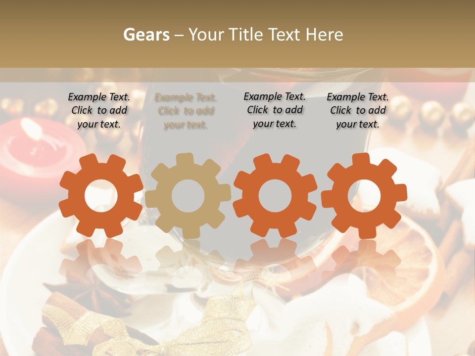 Orange Alcohol Christmas PowerPoint Template