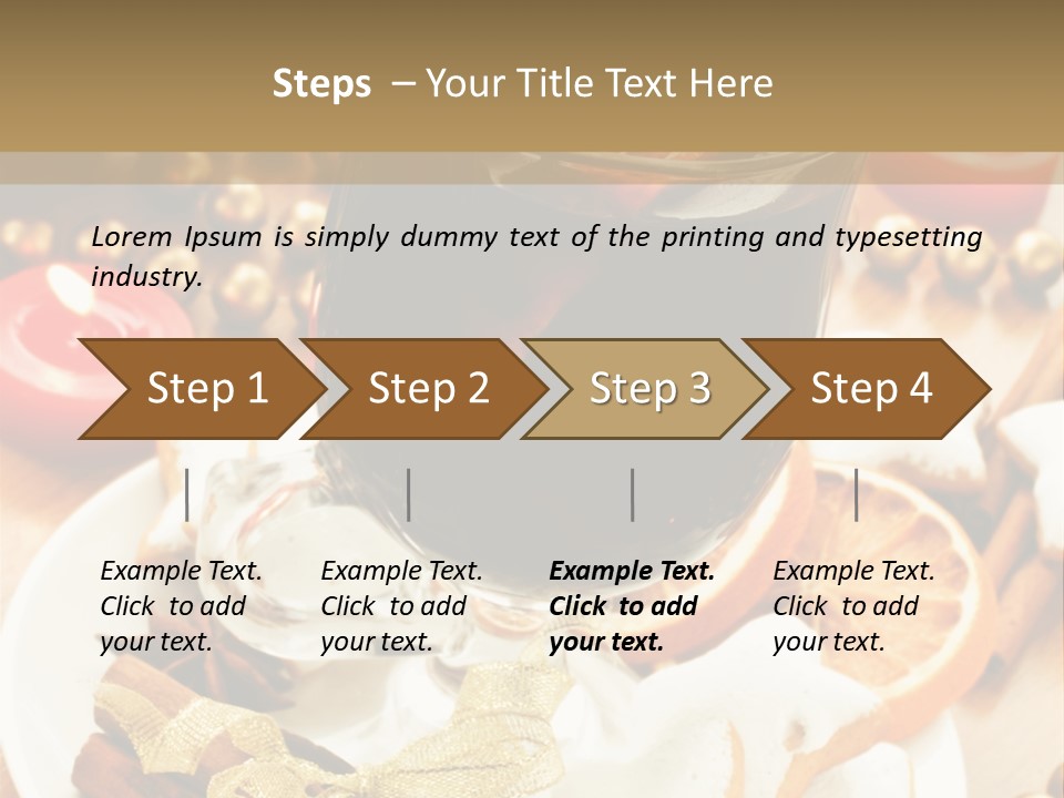 Orange Alcohol Christmas PowerPoint Template