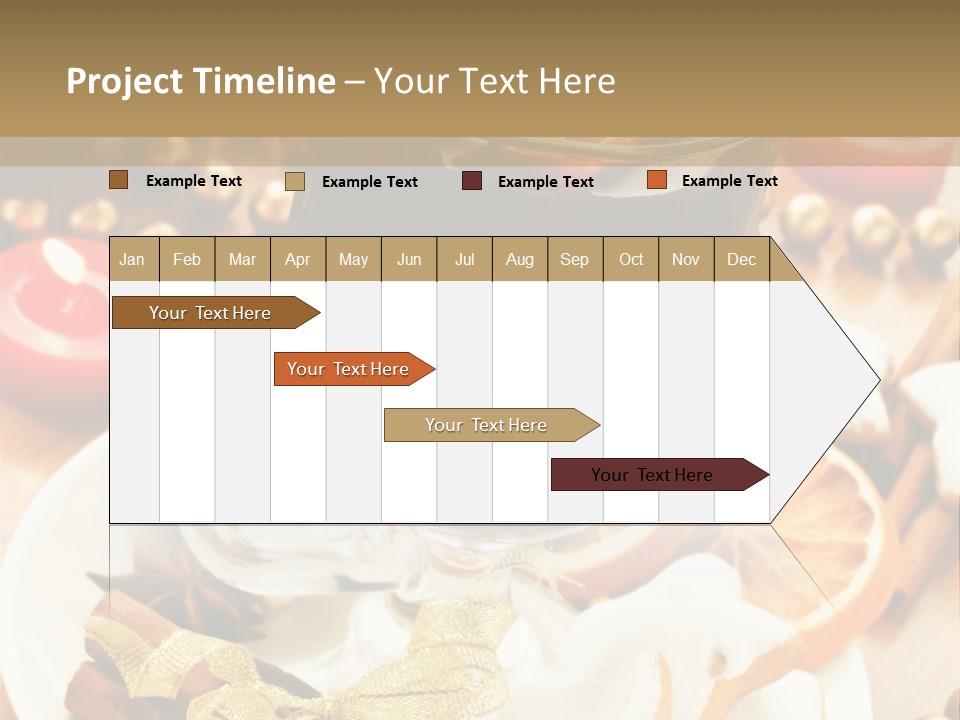 Orange Alcohol Christmas PowerPoint Template