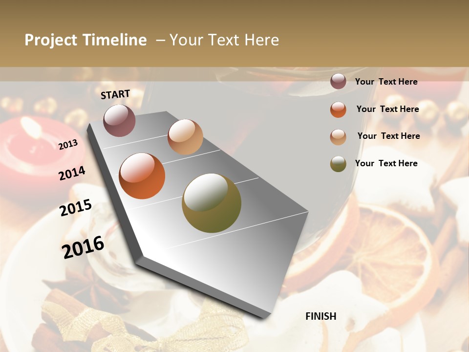 Orange Alcohol Christmas PowerPoint Template