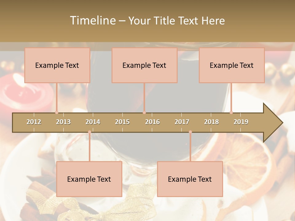 Orange Alcohol Christmas PowerPoint Template