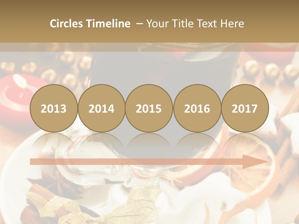 Orange Alcohol Christmas PowerPoint Template