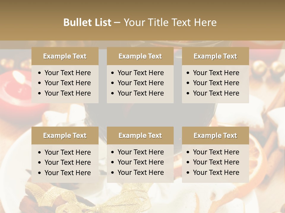 Orange Alcohol Christmas PowerPoint Template