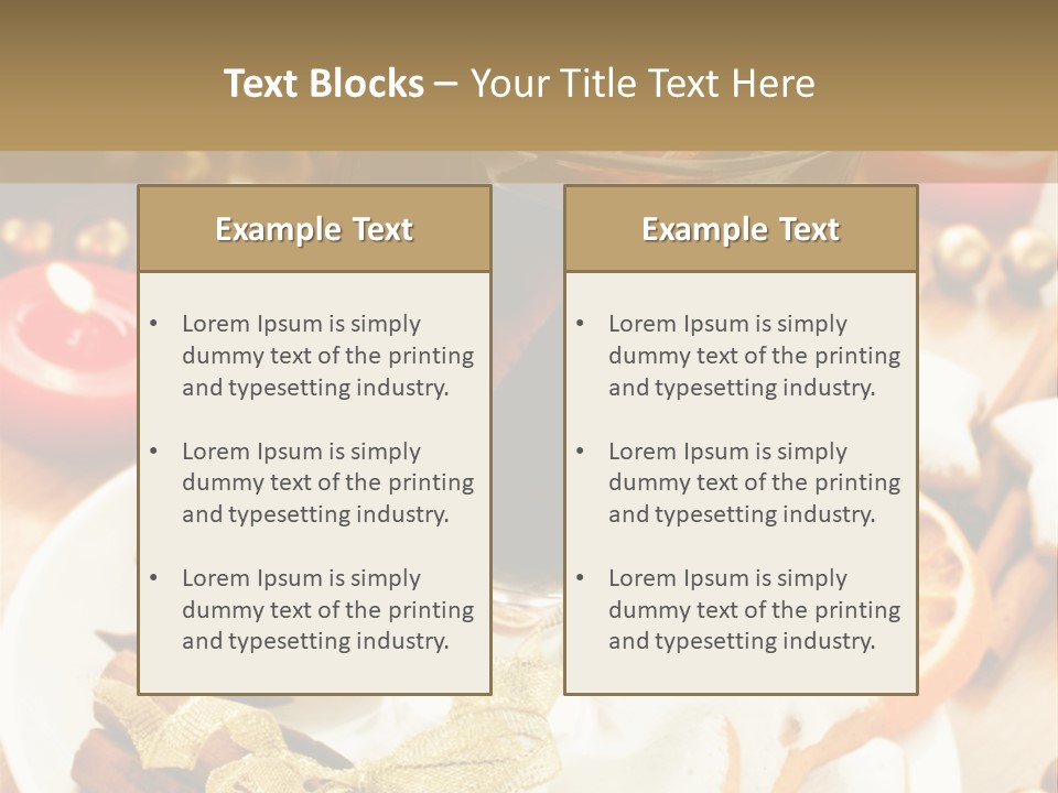 Orange Alcohol Christmas PowerPoint Template