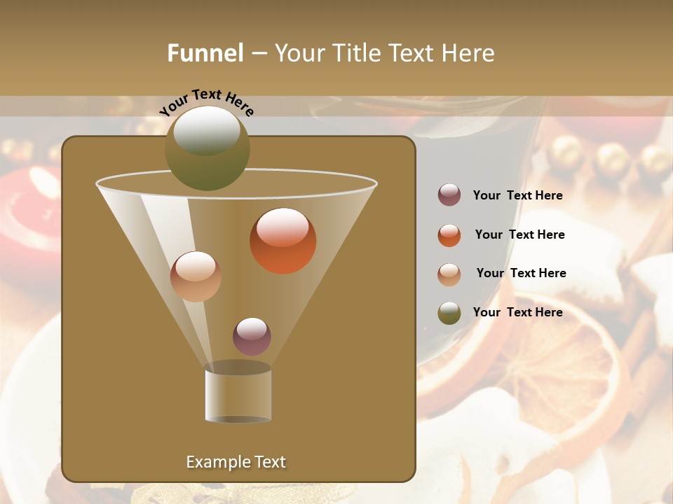 Orange Alcohol Christmas PowerPoint Template