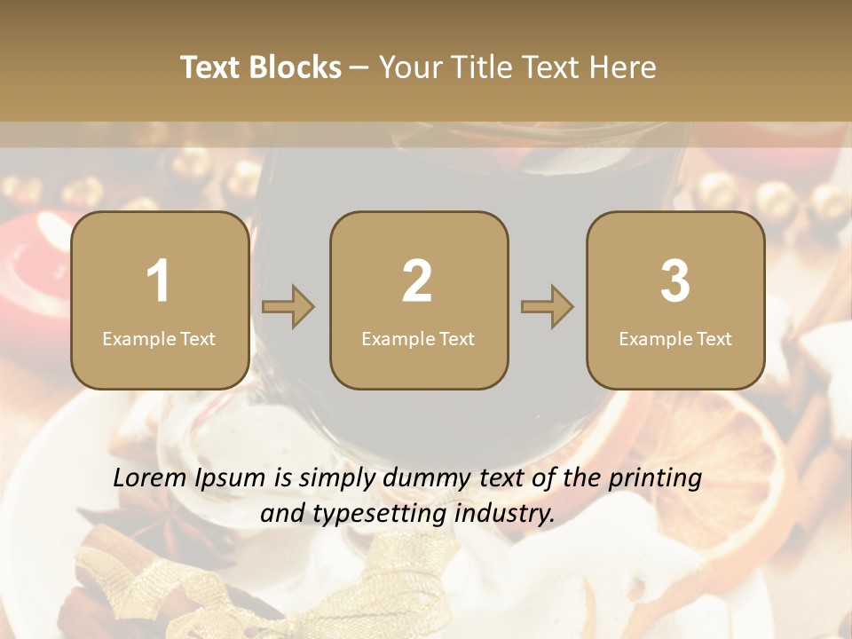 Orange Alcohol Christmas PowerPoint Template