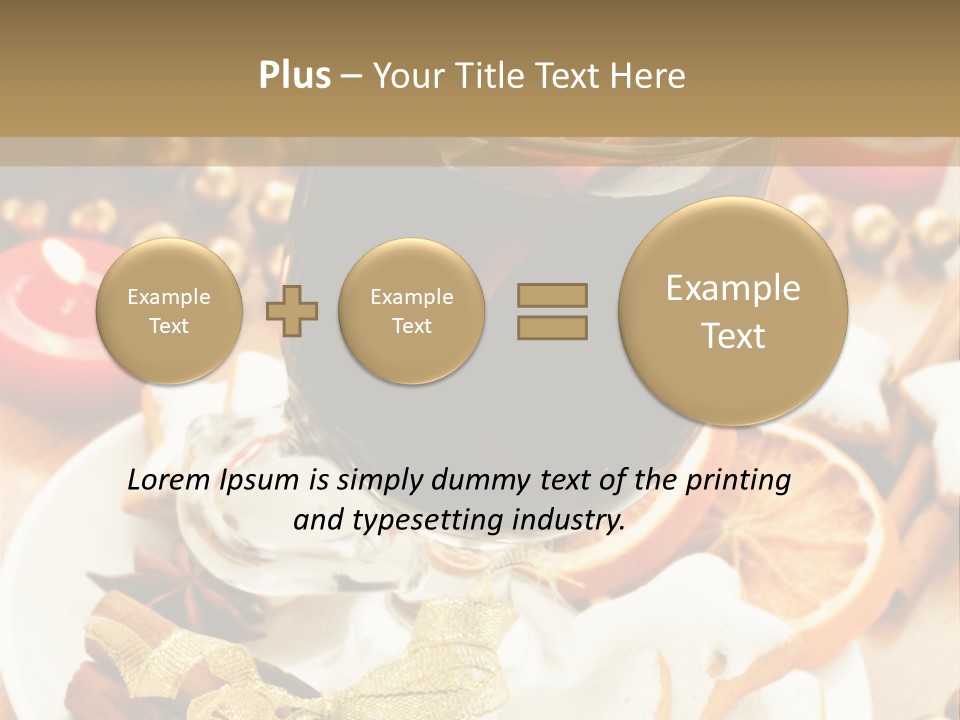Orange Alcohol Christmas PowerPoint Template