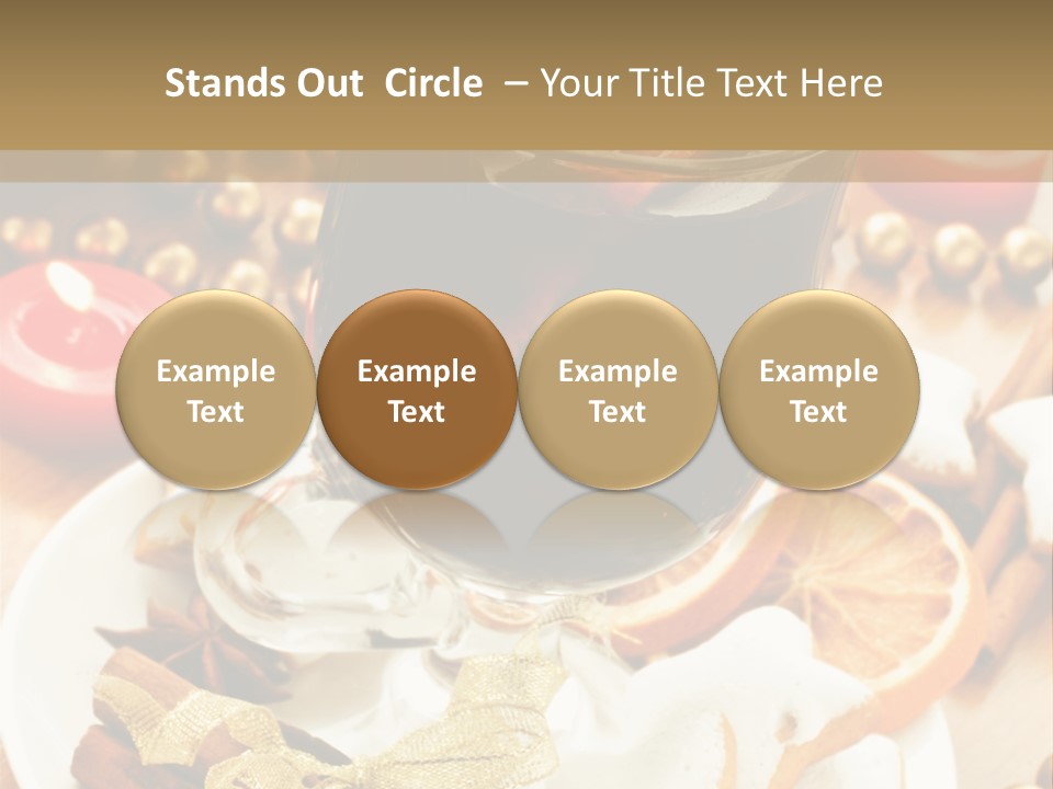 Orange Alcohol Christmas PowerPoint Template