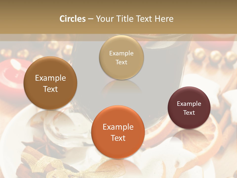 Orange Alcohol Christmas PowerPoint Template