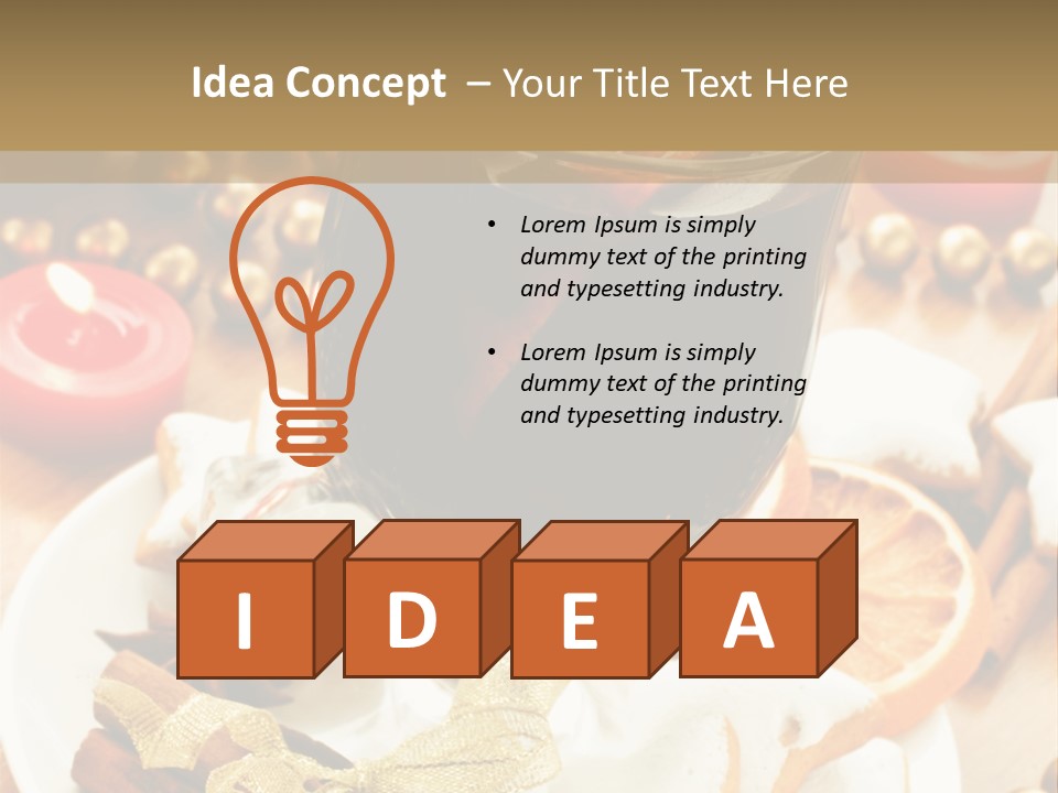 Orange Alcohol Christmas PowerPoint Template