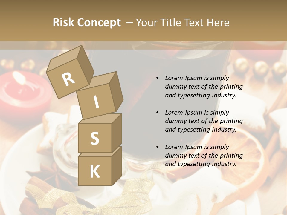 Orange Alcohol Christmas PowerPoint Template