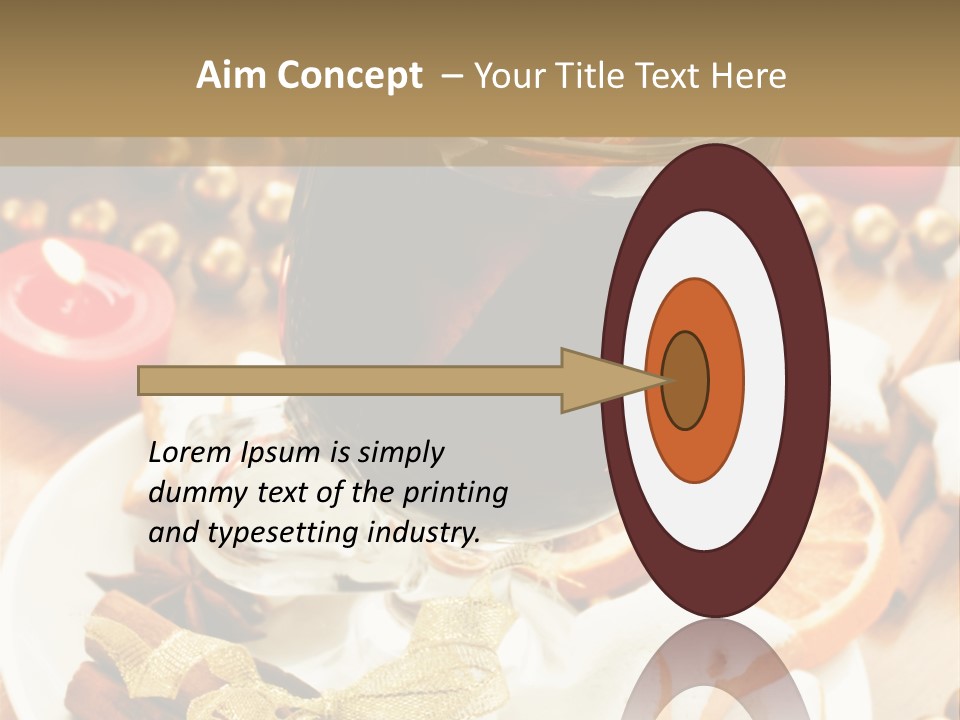 Orange Alcohol Christmas PowerPoint Template