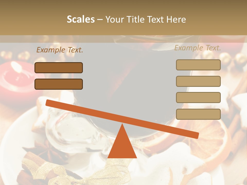 Orange Alcohol Christmas PowerPoint Template