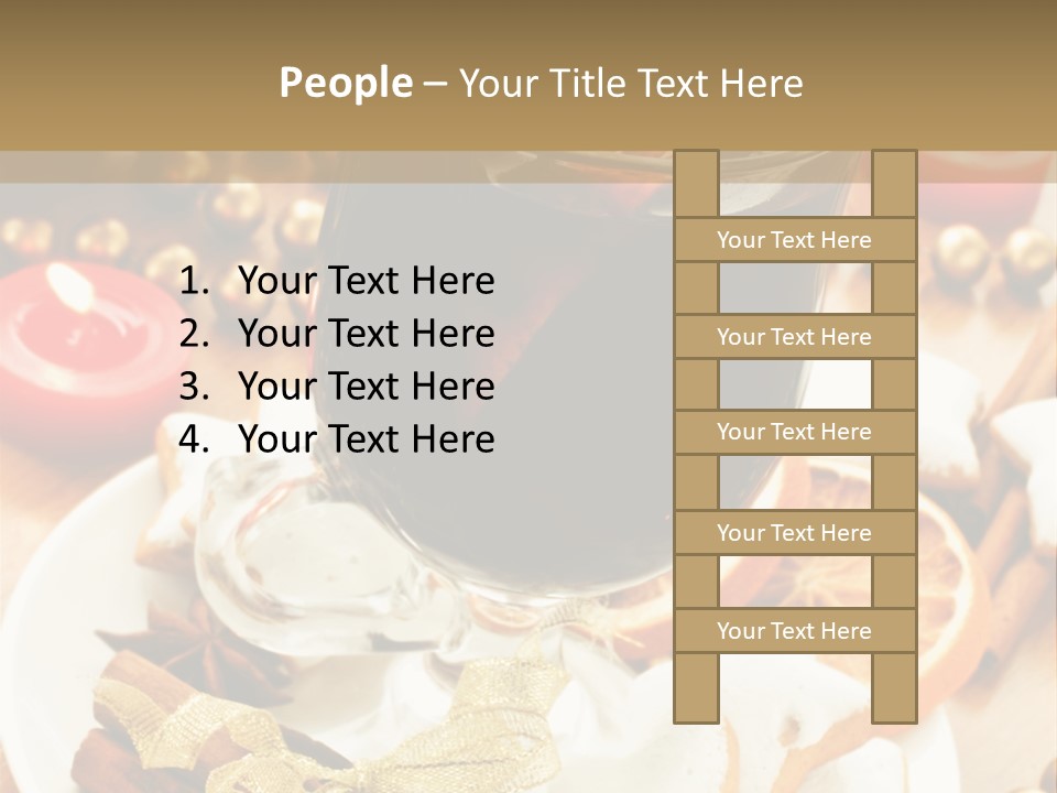 Orange Alcohol Christmas PowerPoint Template