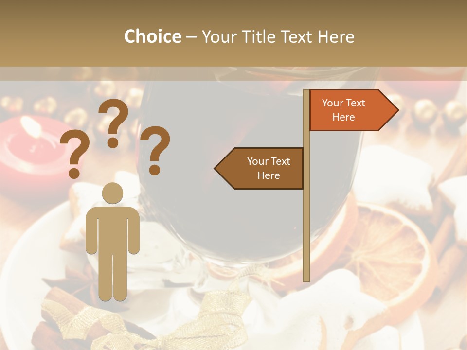 Orange Alcohol Christmas PowerPoint Template