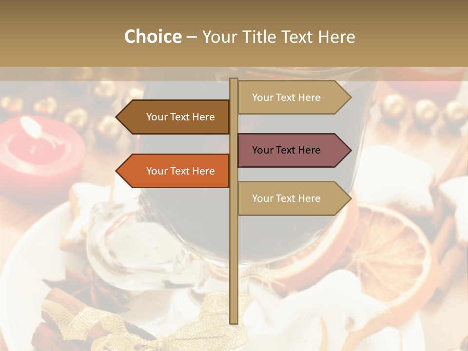 Orange Alcohol Christmas PowerPoint Template