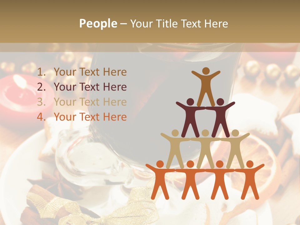 Orange Alcohol Christmas PowerPoint Template