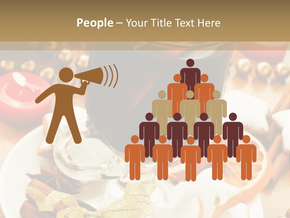 Orange Alcohol Christmas PowerPoint Template