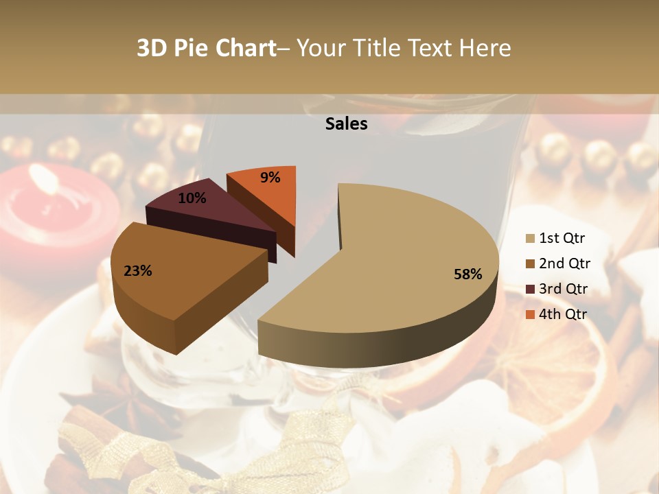 Orange Alcohol Christmas PowerPoint Template
