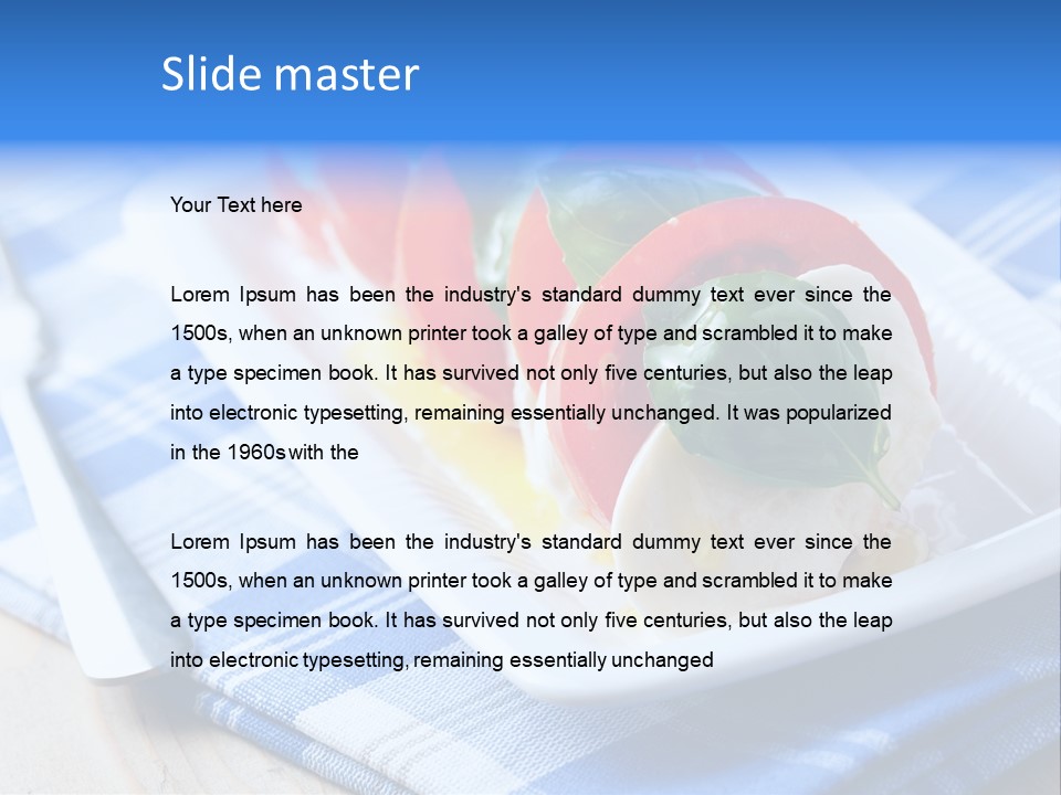 Dinner Dining Tomato PowerPoint Template