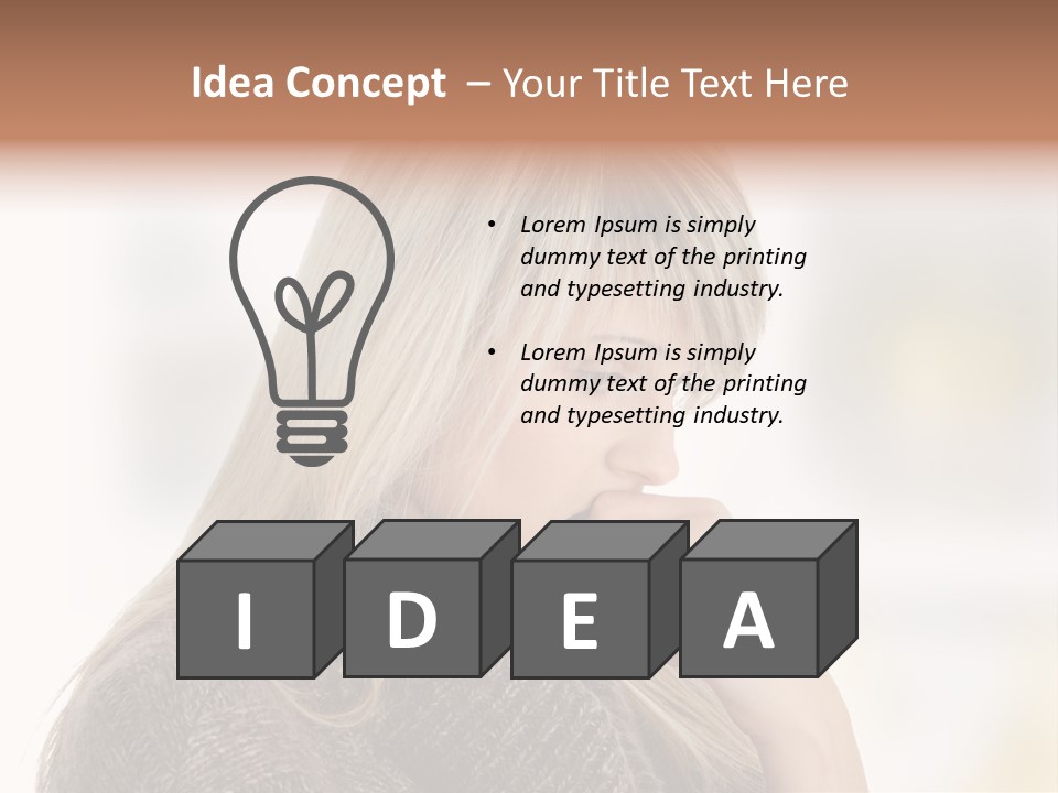 Illness Unhappiness Stare PowerPoint Template