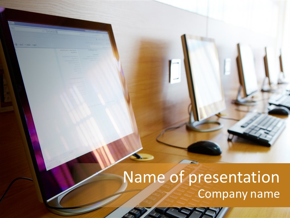 Background Table College PowerPoint Template