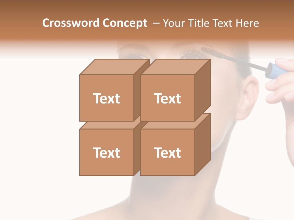 Portrait Holding Female PowerPoint Template