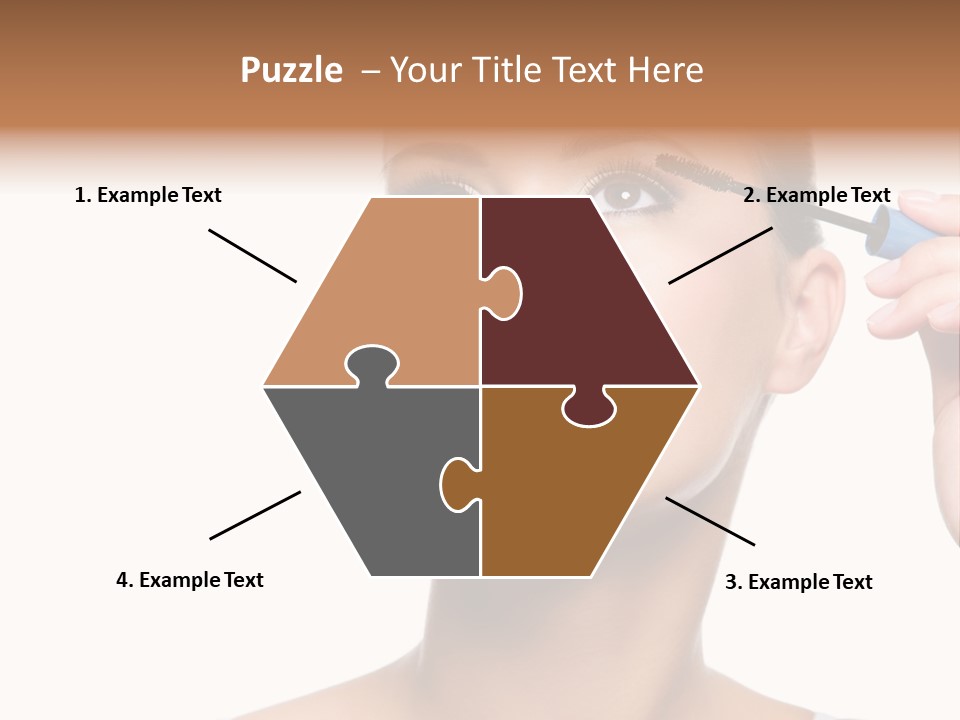 Portrait Holding Female PowerPoint Template