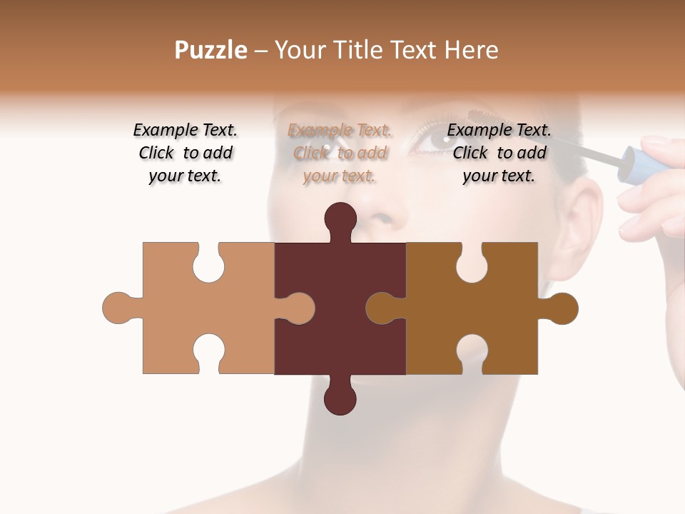 Portrait Holding Female PowerPoint Template