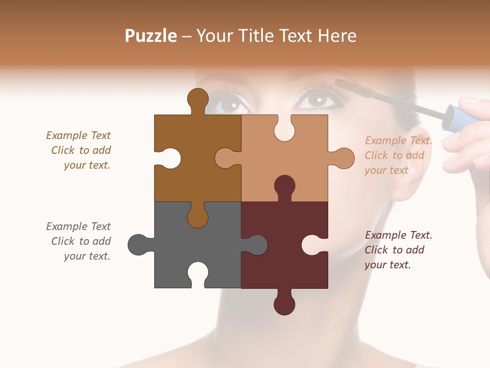 Portrait Holding Female PowerPoint Template