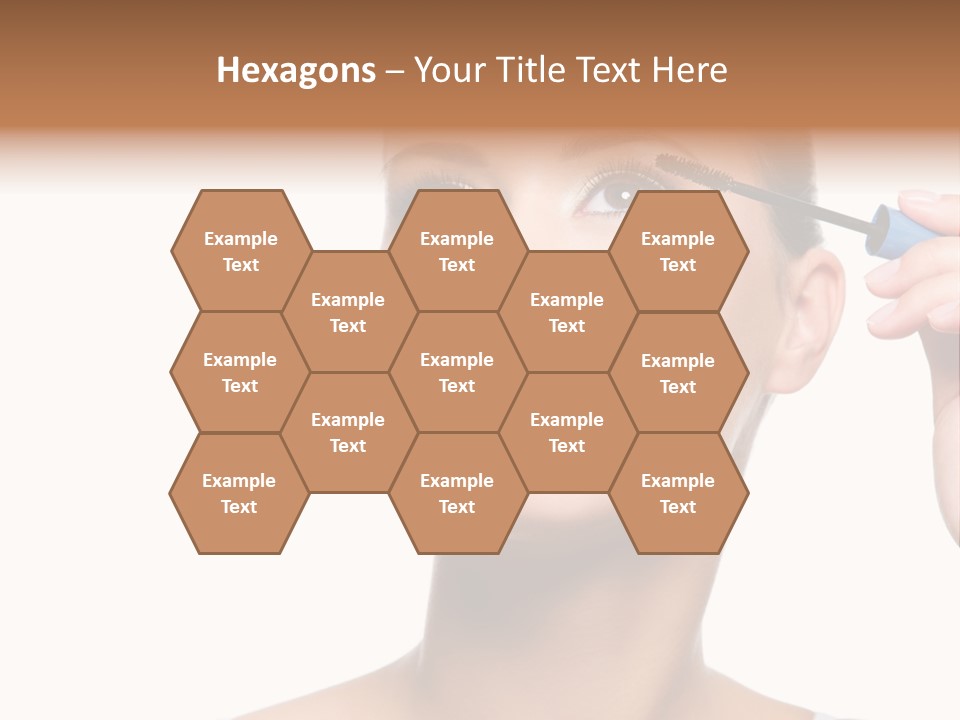 Portrait Holding Female PowerPoint Template