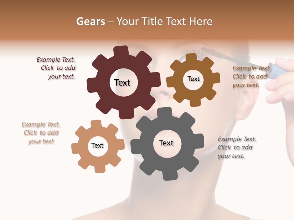 Portrait Holding Female PowerPoint Template