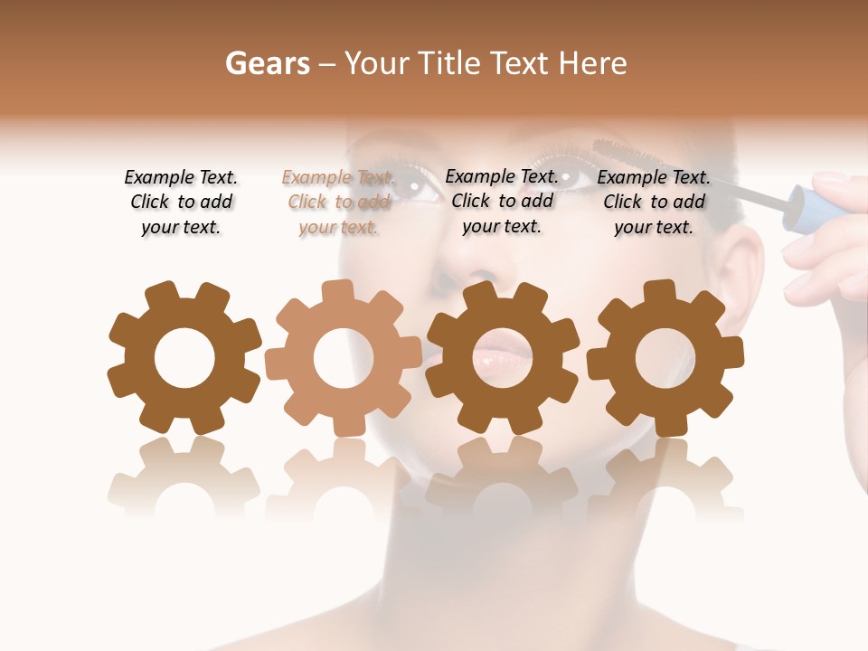 Portrait Holding Female PowerPoint Template