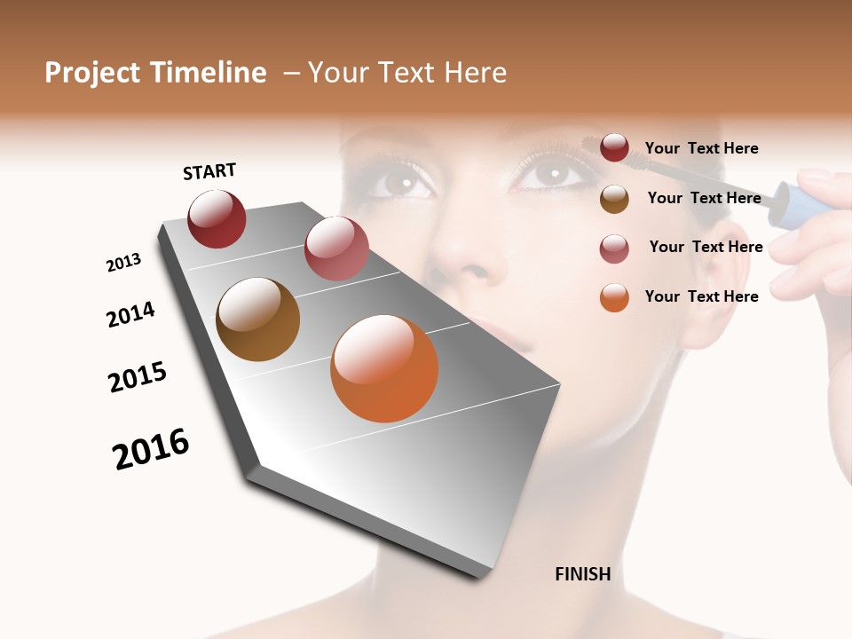 Portrait Holding Female PowerPoint Template