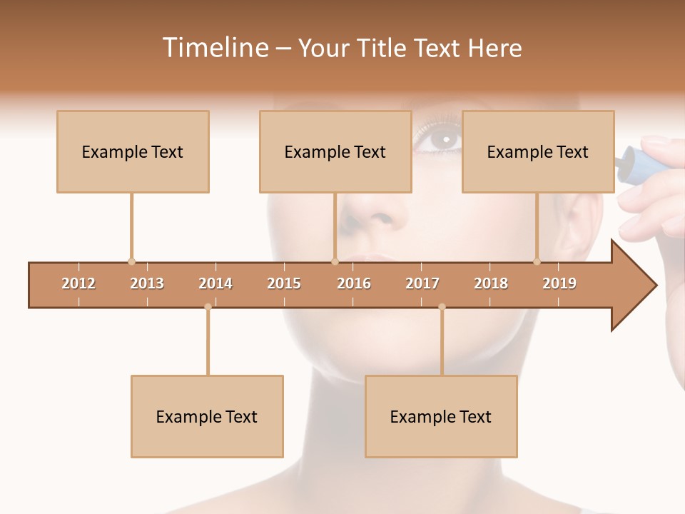 Portrait Holding Female PowerPoint Template