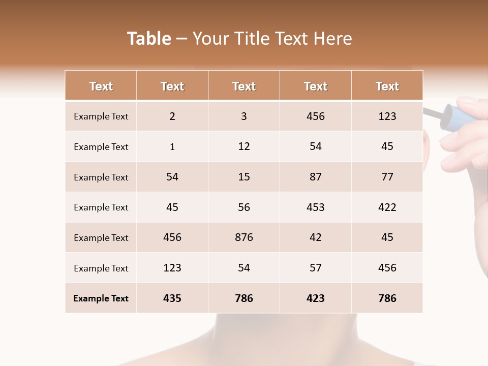 Portrait Holding Female PowerPoint Template