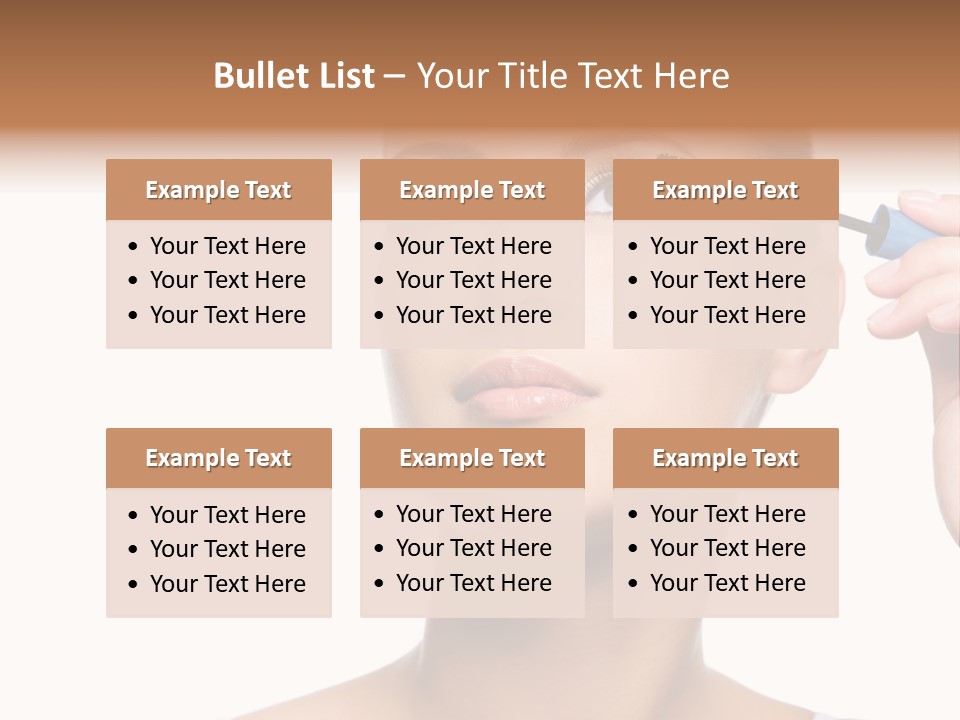 Portrait Holding Female PowerPoint Template