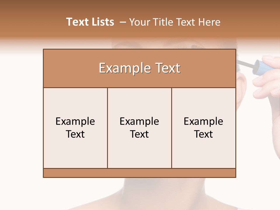 Portrait Holding Female PowerPoint Template
