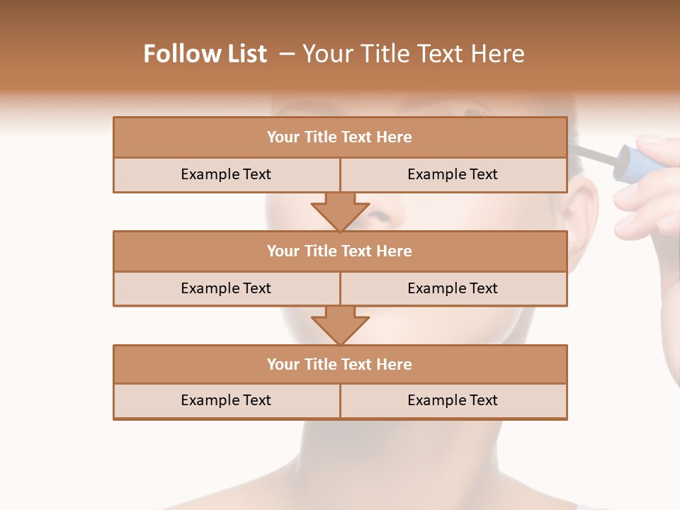 Portrait Holding Female PowerPoint Template