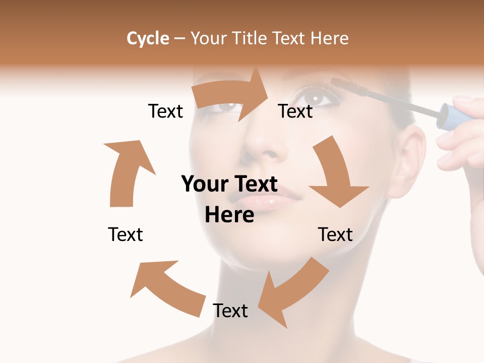 Portrait Holding Female PowerPoint Template