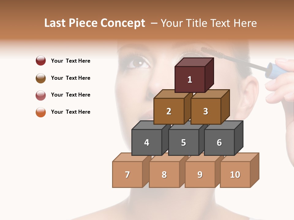 Portrait Holding Female PowerPoint Template