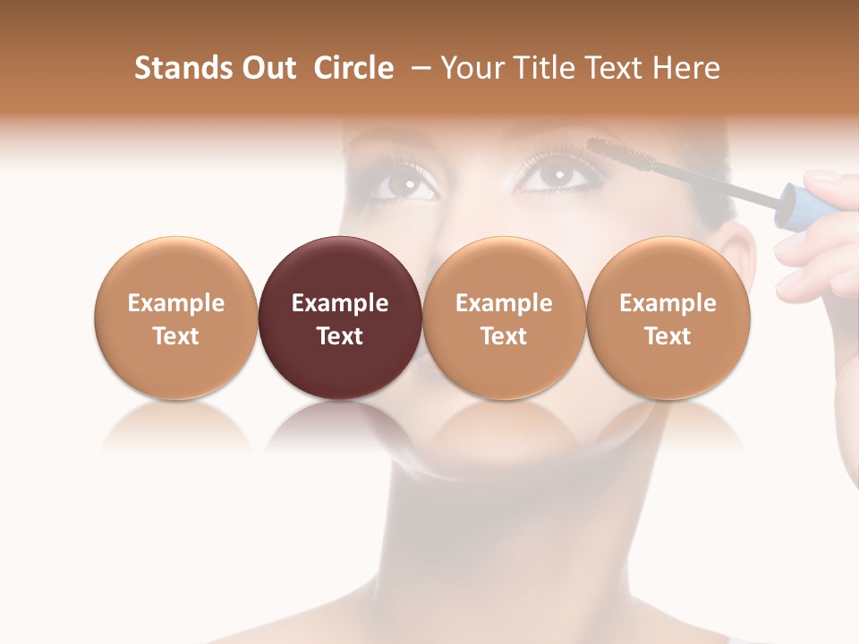 Portrait Holding Female PowerPoint Template