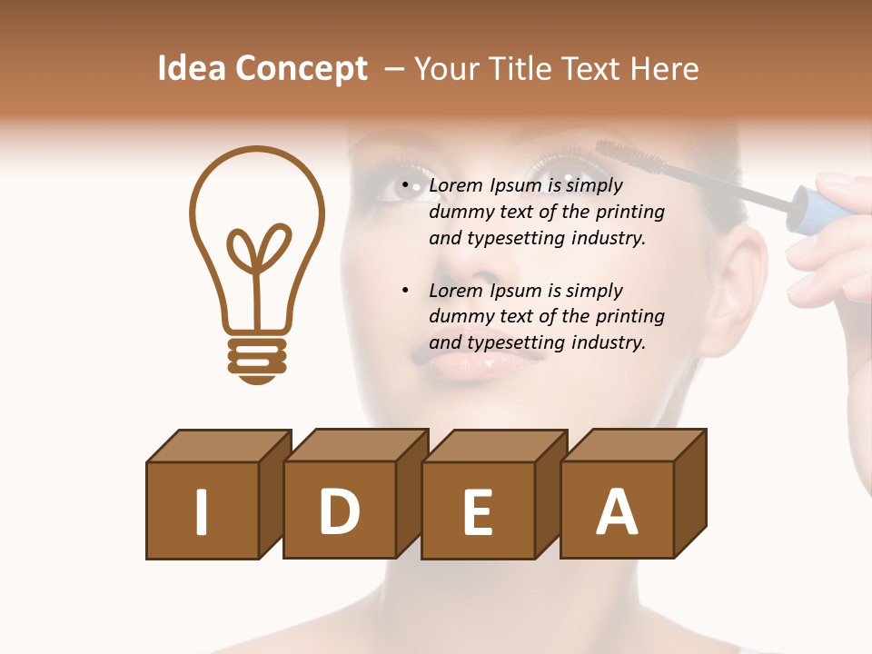 Portrait Holding Female PowerPoint Template