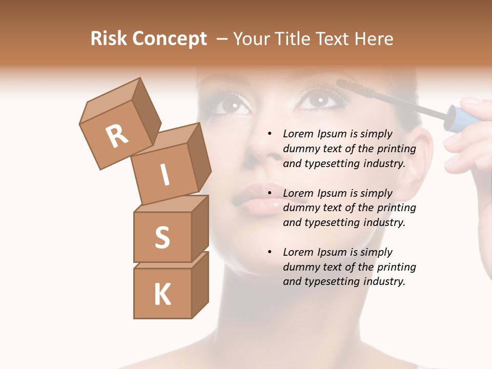 Portrait Holding Female PowerPoint Template