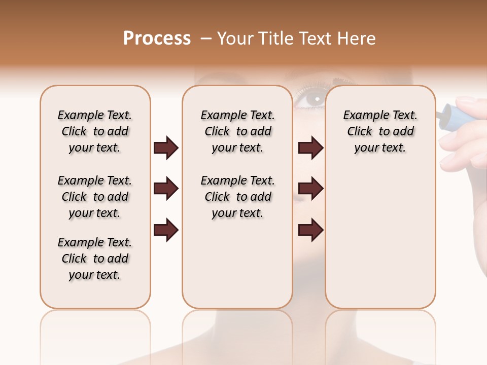 Portrait Holding Female PowerPoint Template
