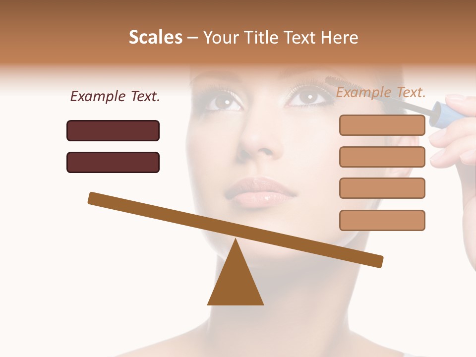 Portrait Holding Female PowerPoint Template