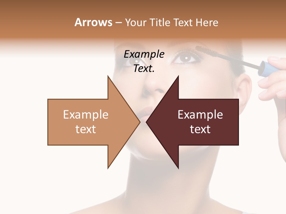 Portrait Holding Female PowerPoint Template